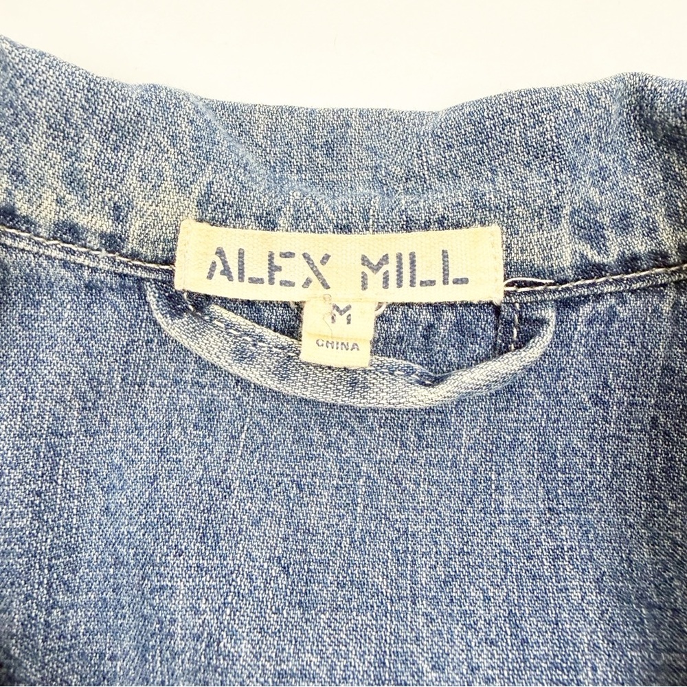 Alex Mill Standard Denim Jumpsuit Boiler Suit Coveralls Blue Utility Cotton - Picture 15 of 16